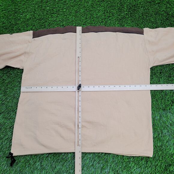 Vintage 80s Hang-Ten Sweatshirt Womens 2XL 25x25 Beige Boxy - Picture 4 of 13